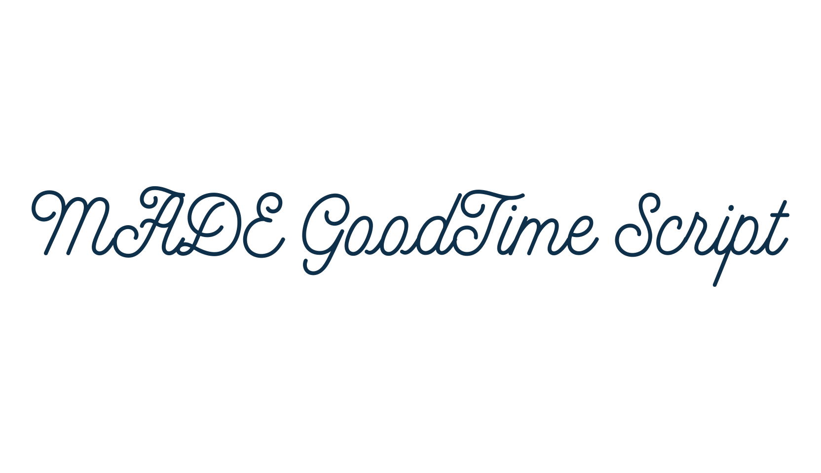 MADE GoodTime Script, various font preview