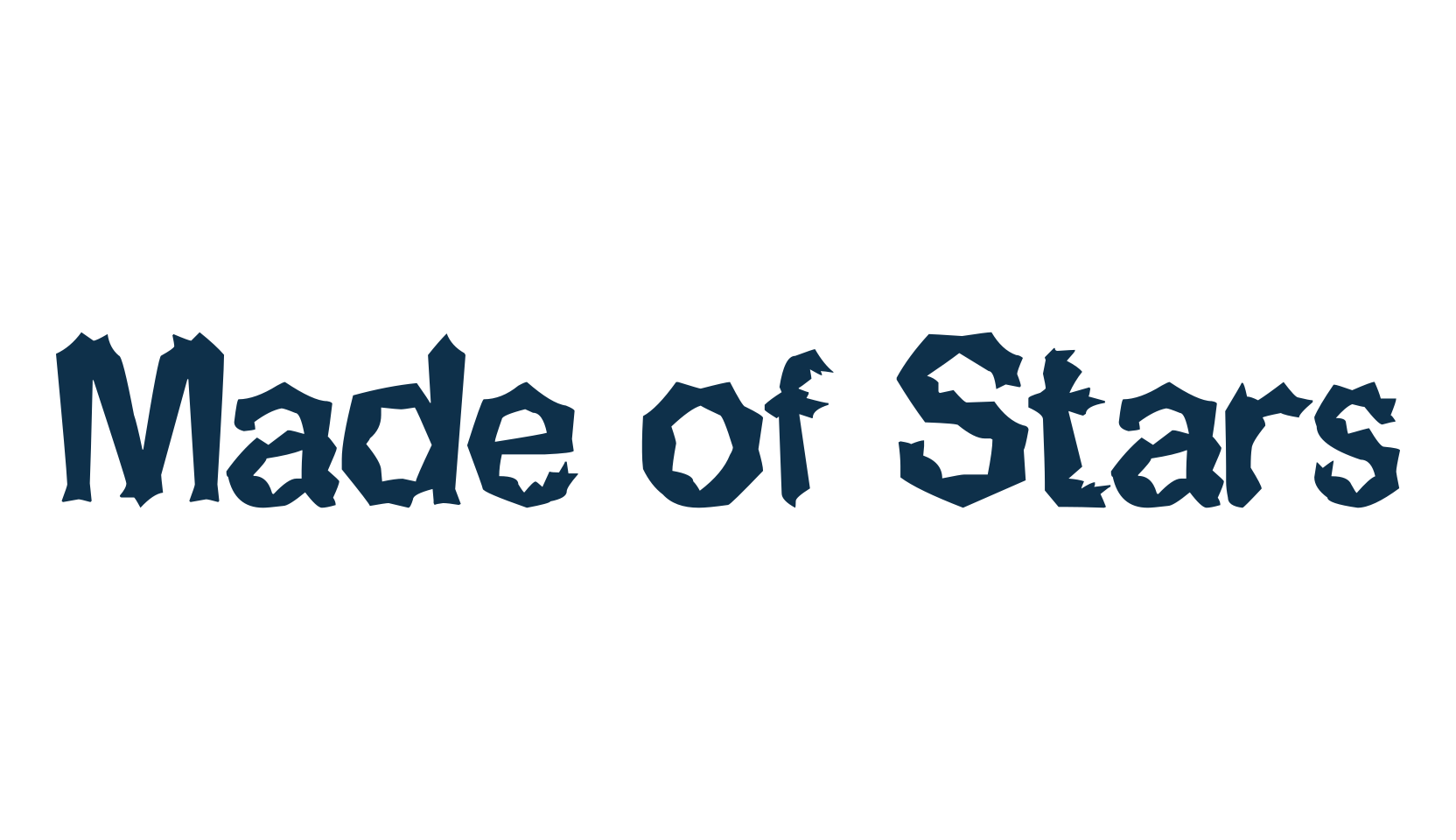Made of Stars, distorted font preview