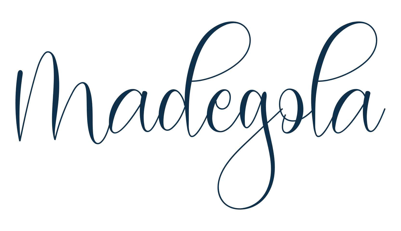 Madegola, calligraphy font preview