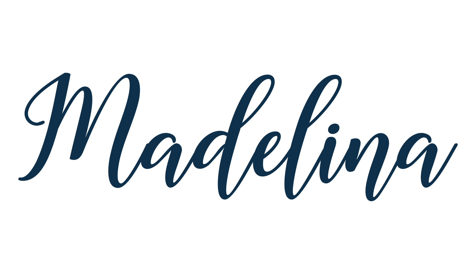 Madelina, script calligraphy fancy decorative font preview