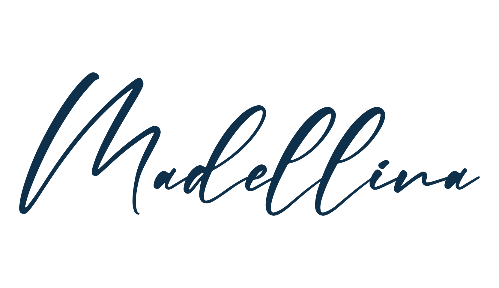 Madellina, script handwritten fancy decorative calligraphy font preview