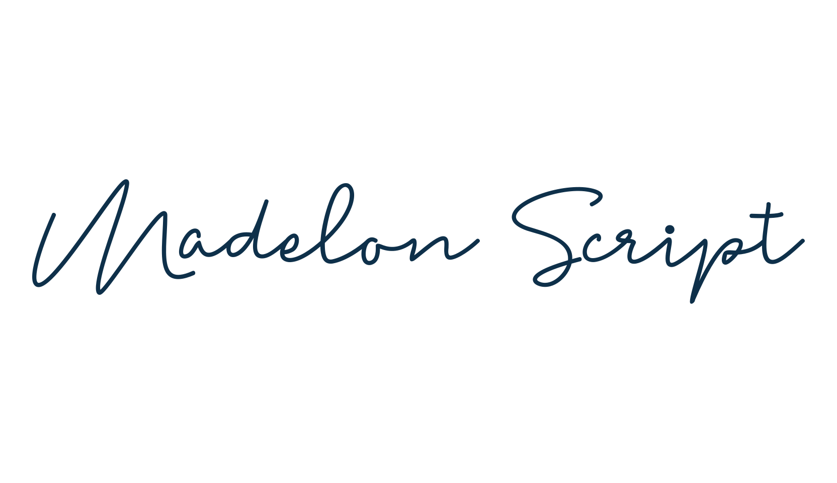 Madelon Script, handwriting font preview