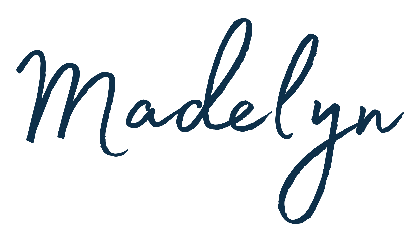 Madelyn (madelyn-3), brush font preview