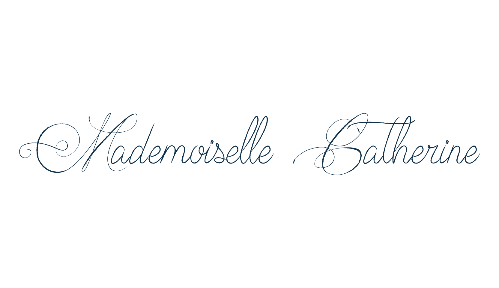 Mademoiselle Catherine, calligraphy font preview