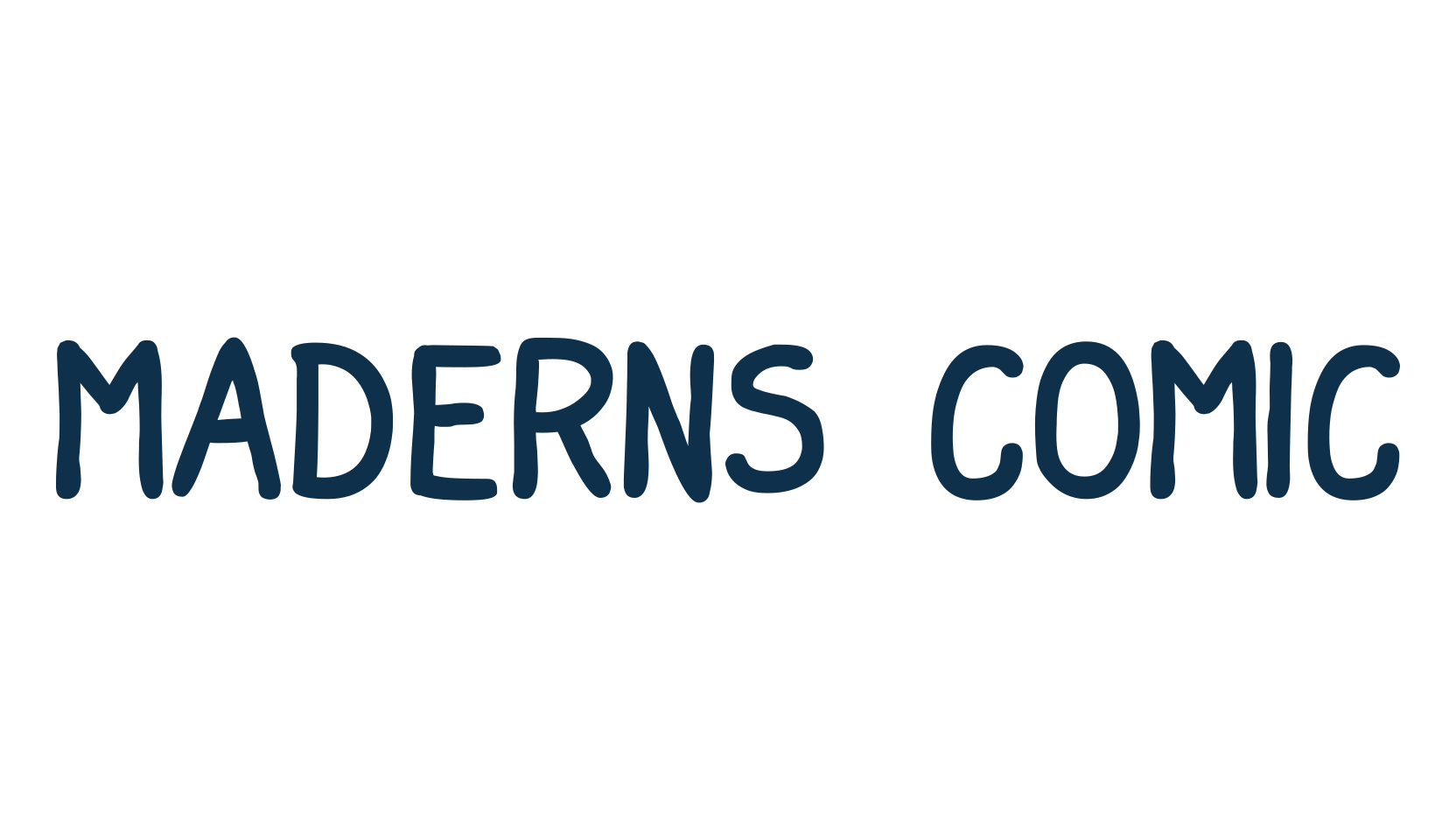Maderns Comic, cartoon font preview