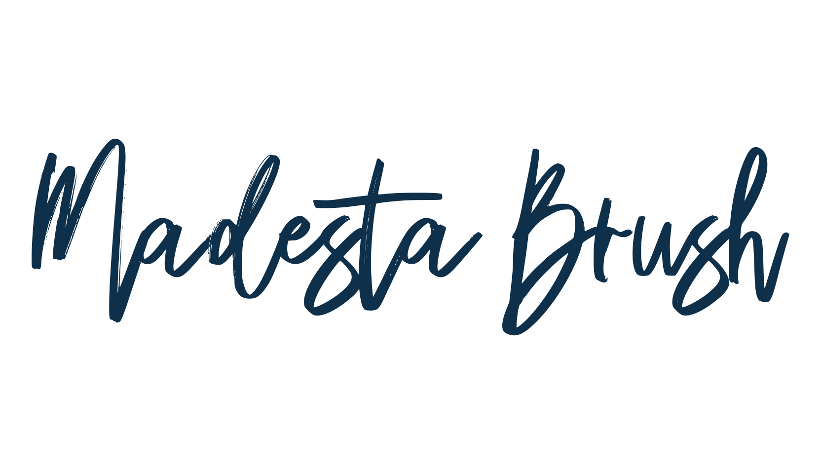 Madesta Brush, brush font preview
