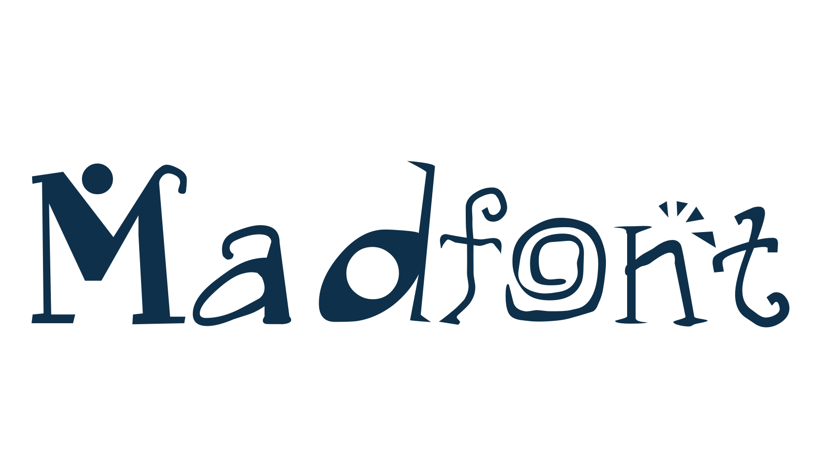 Madfont (madfont), fancy cartoon decorative font preview