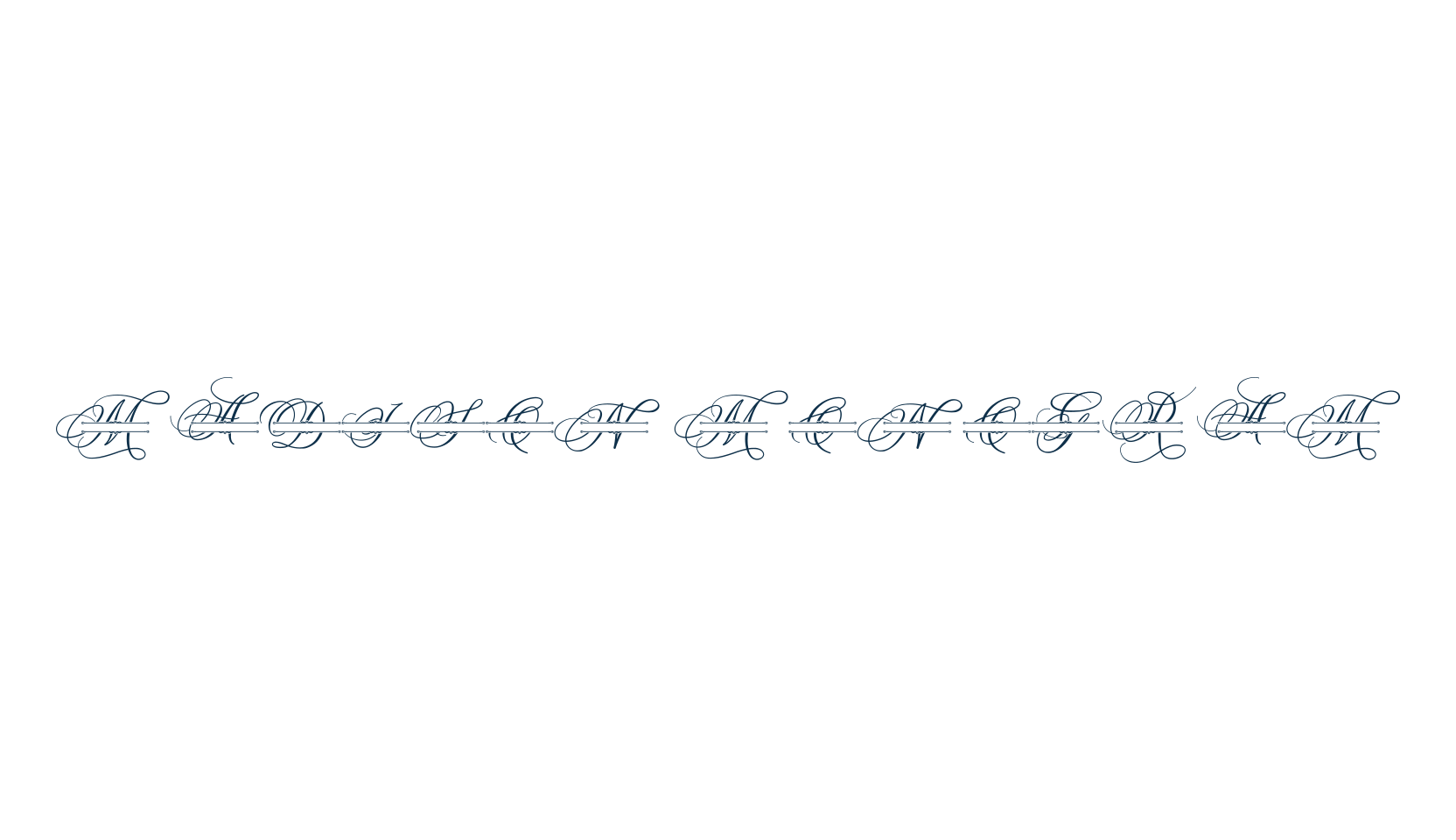 Madison Monogram, initials font preview