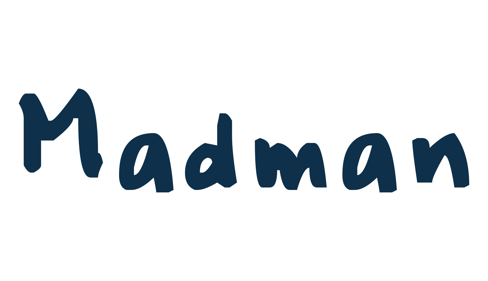 Madman, handwriting font preview