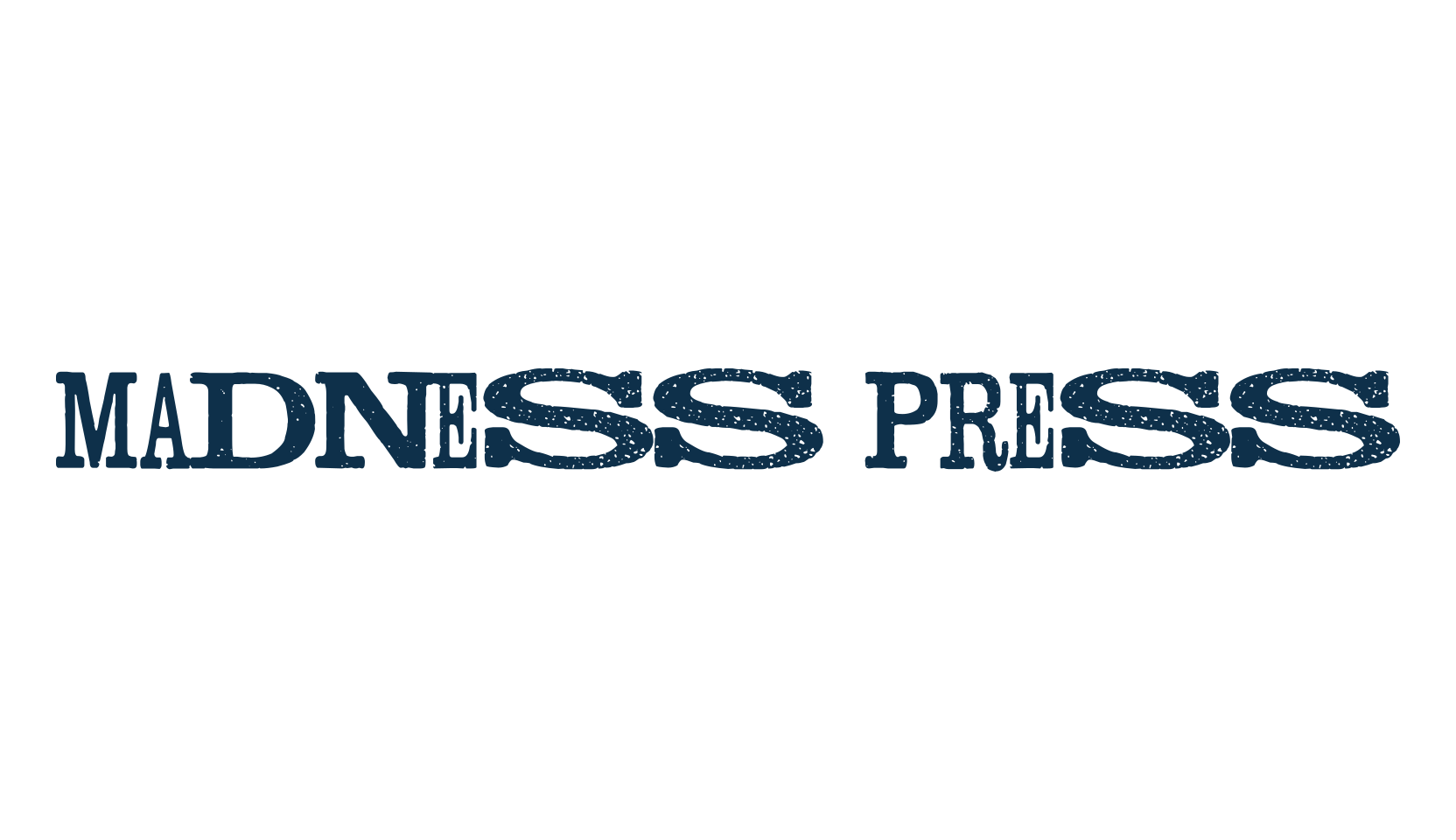 Madness Press, distorted font preview