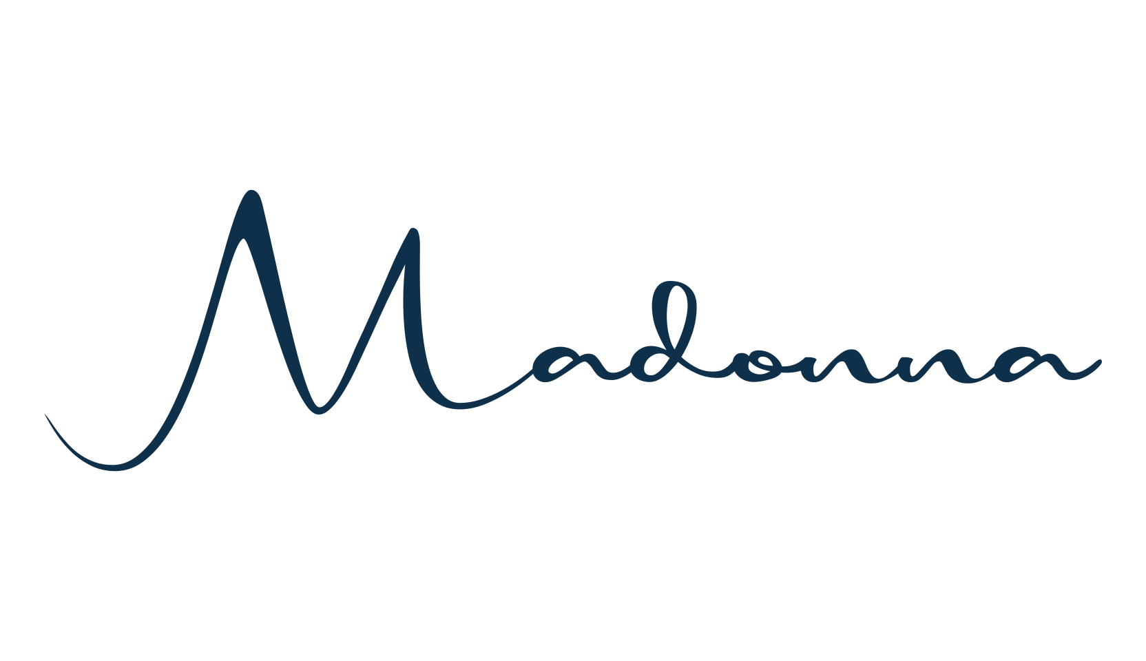 Madonna, handwriting font preview