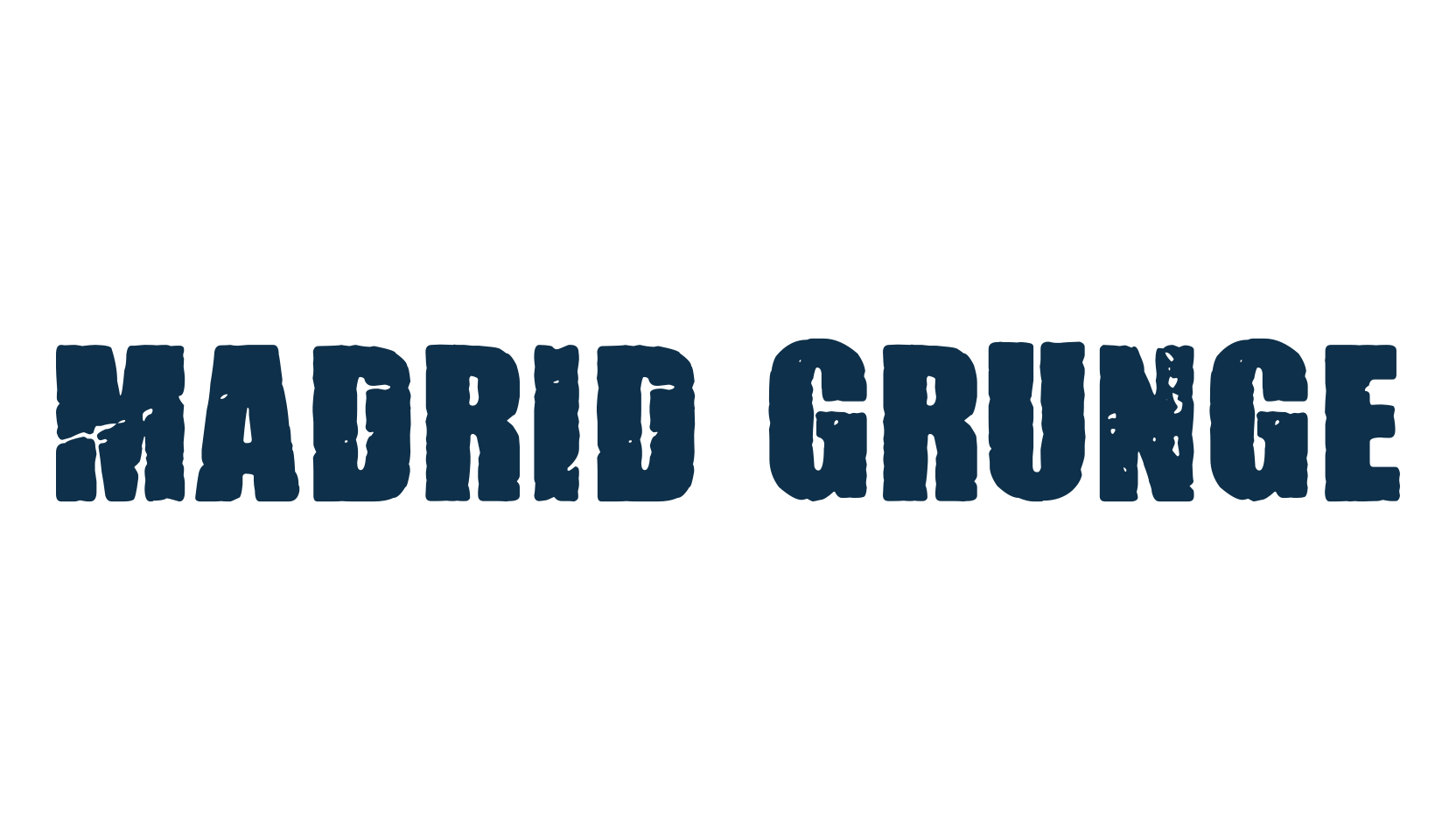 Madrid Grunge, eroded font preview