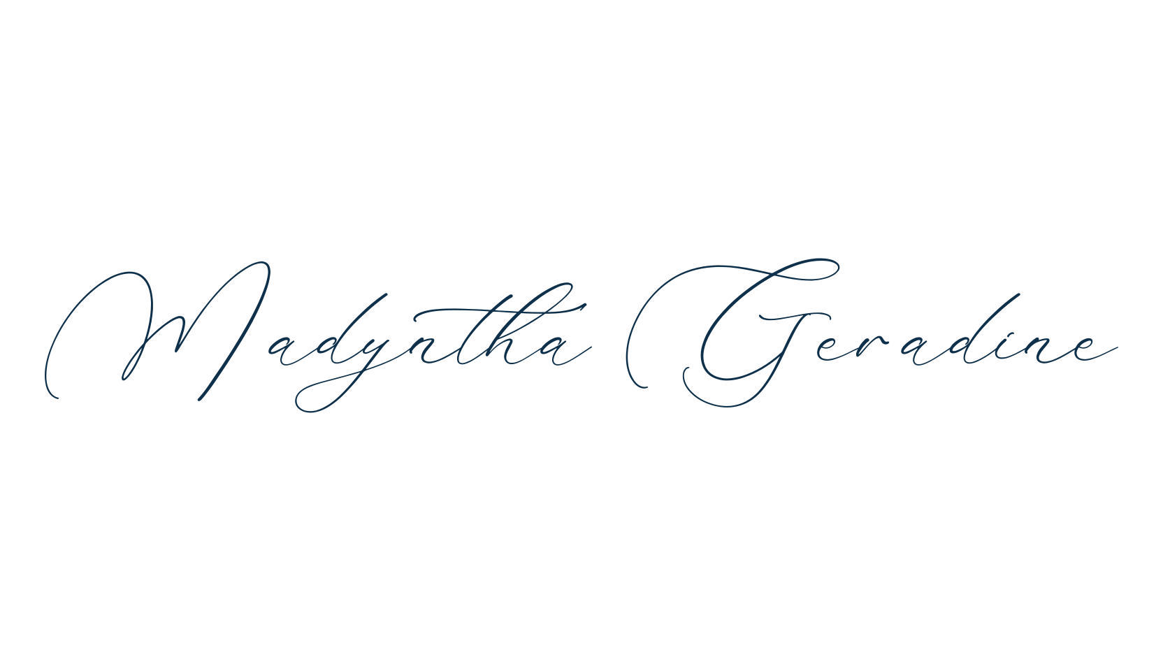 Madyntha Geradine, handwriting font preview