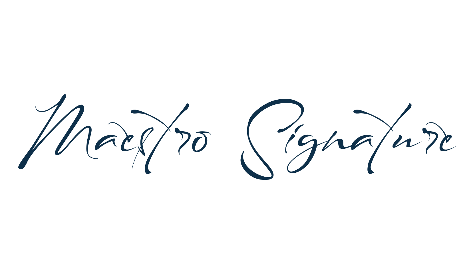 Maestro Signature, handwriting font preview