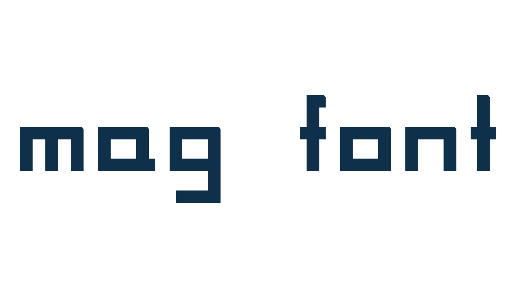 Mag Font, techno square sci-fi font preview