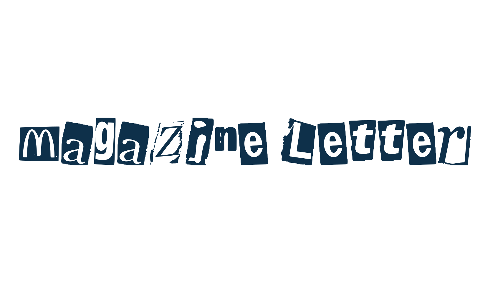 Magazine Letter, decorative font preview