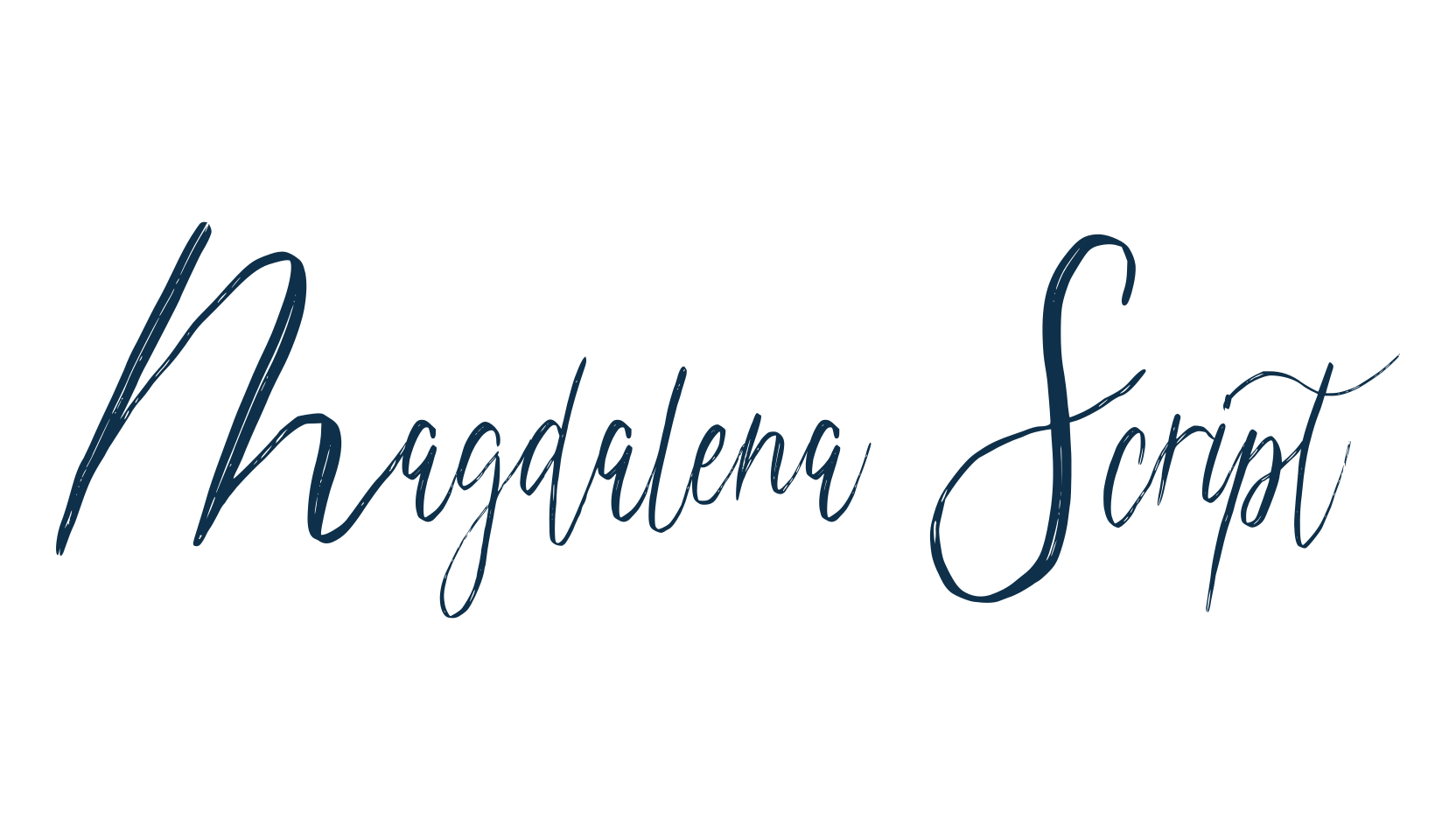 Magdalena Script, brush font preview