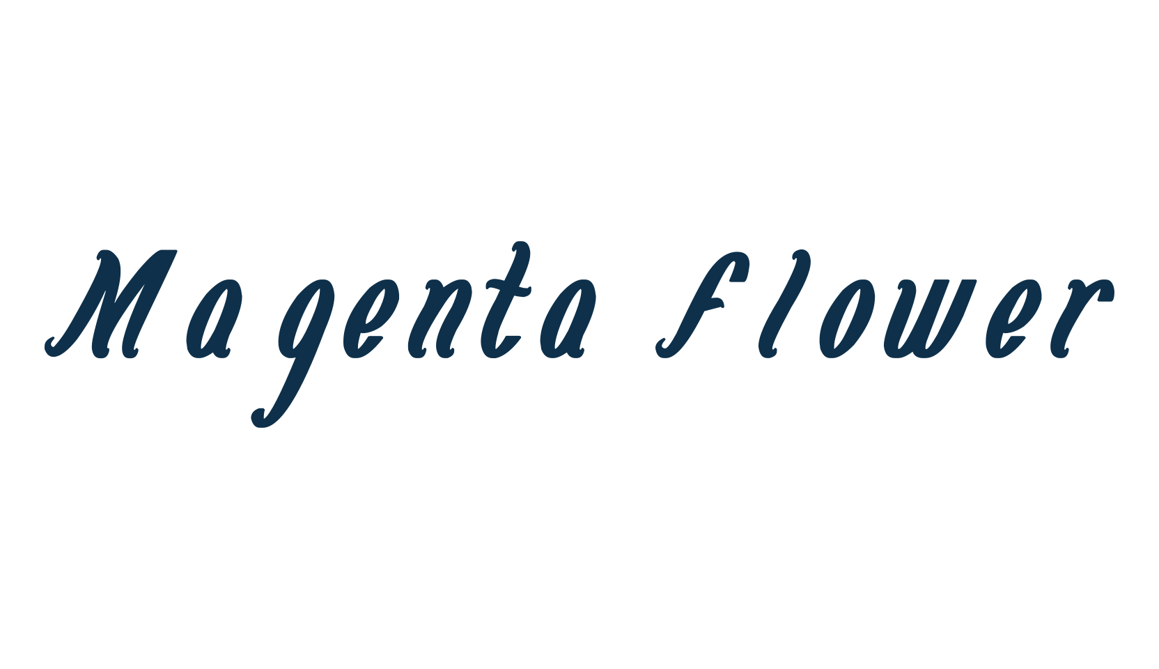 Magenta Flower, fancy various decorative script calligraphy font preview