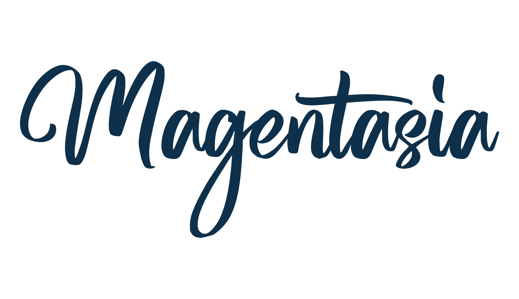 Magentasia, calligraphy font preview