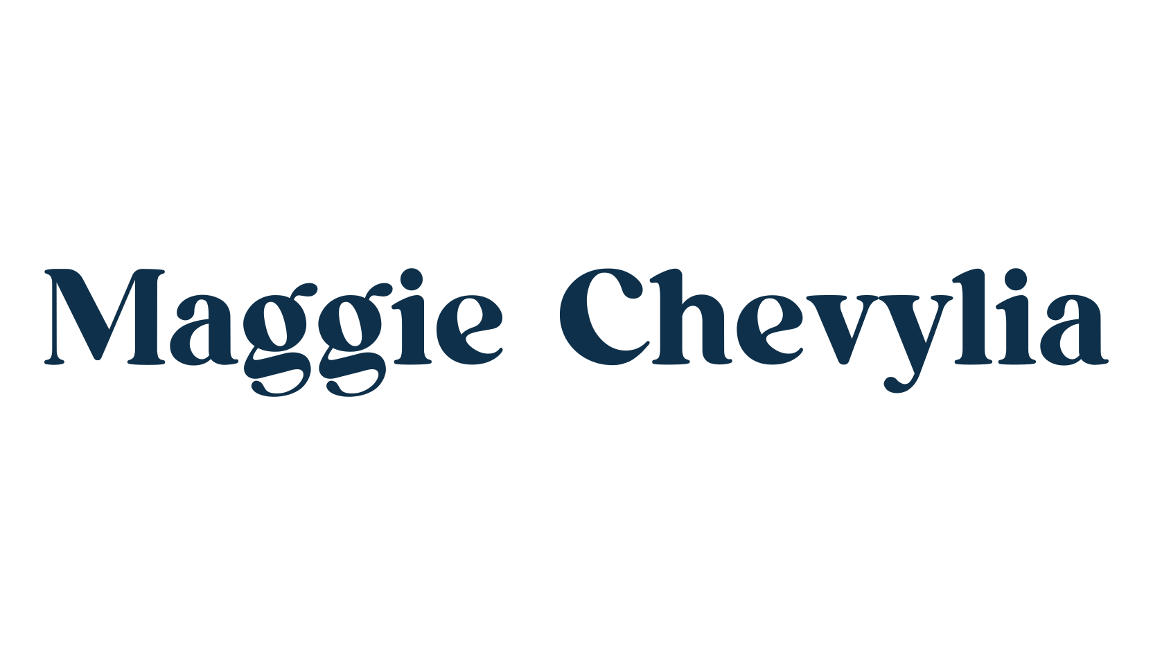 Maggie Chevylia, basic serif font preview