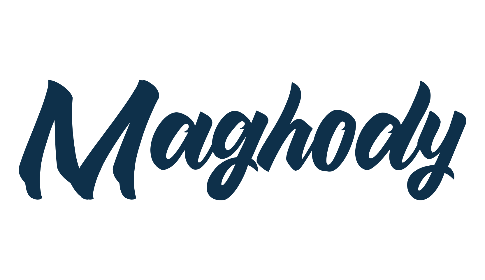 Maghody, fancy various decorative script calligraphy font preview