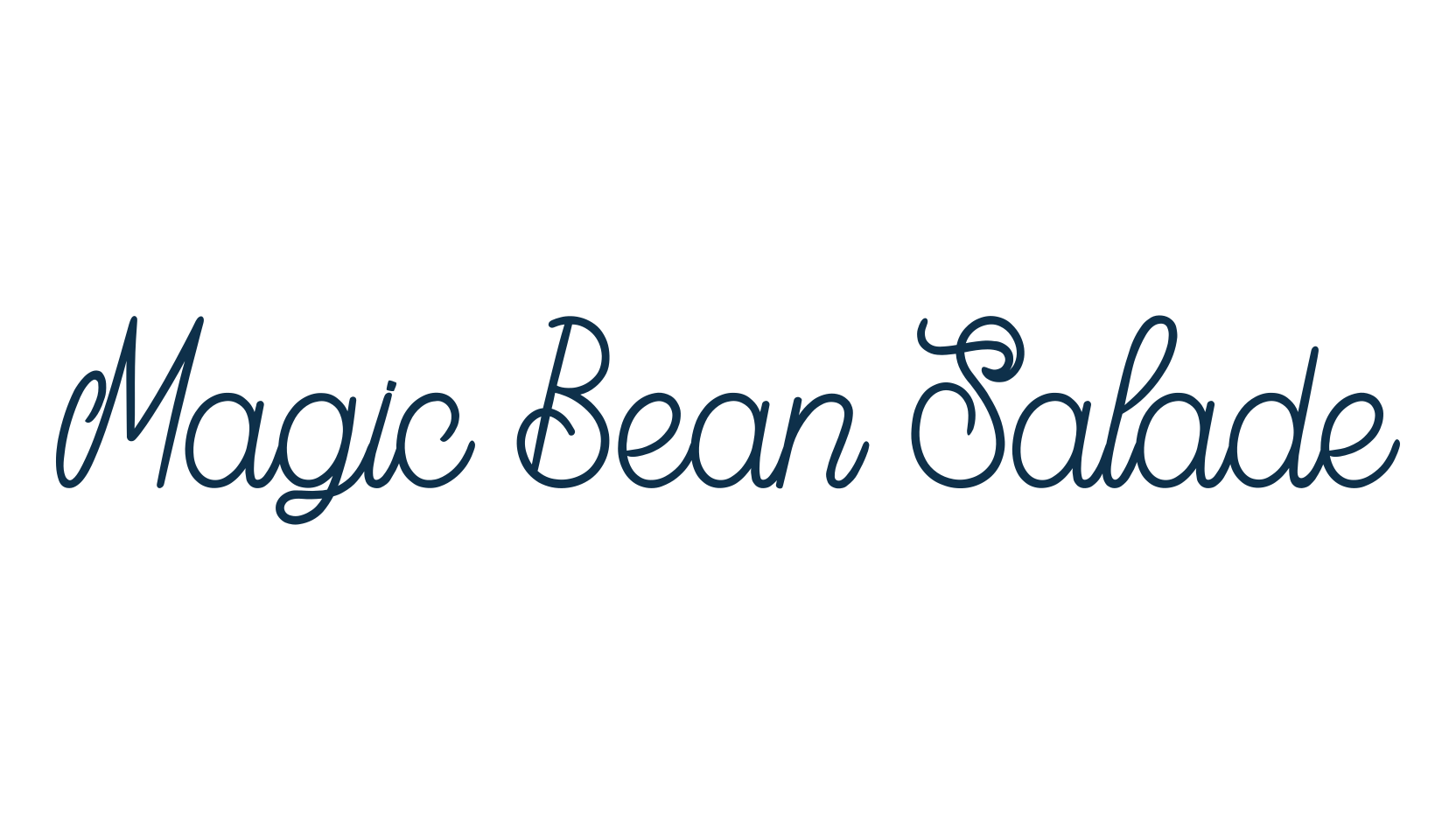 Magic Bean Salade, fancy various decorative script calligraphy font preview