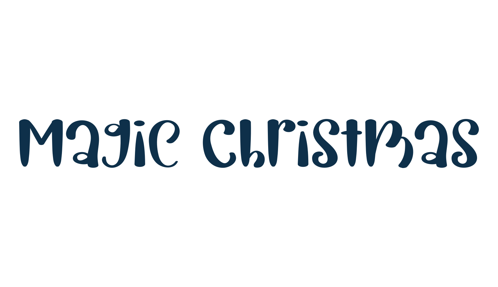 Magic Christmas, fancy cartoon decorative font preview