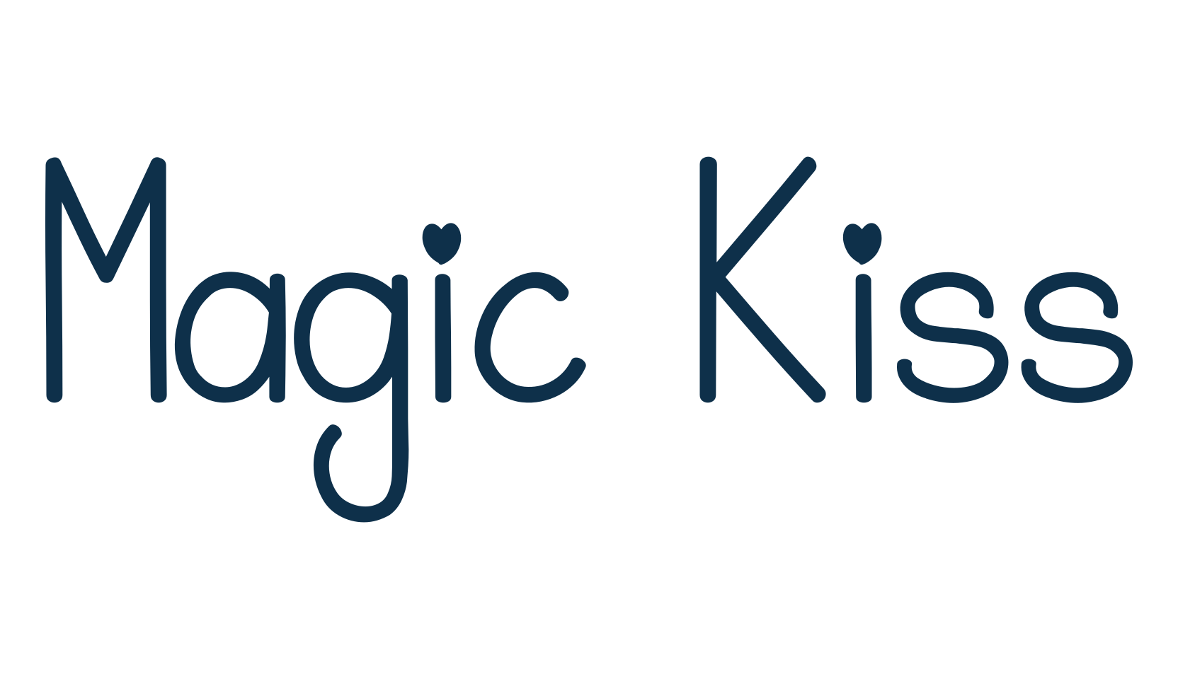 Magic Kiss, script handwritten fancy decorative calligraphy font preview