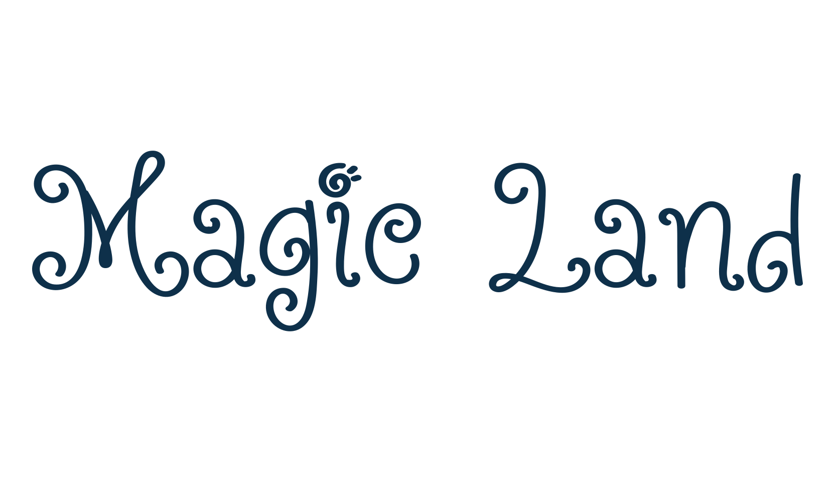 Magic Land, curly font preview