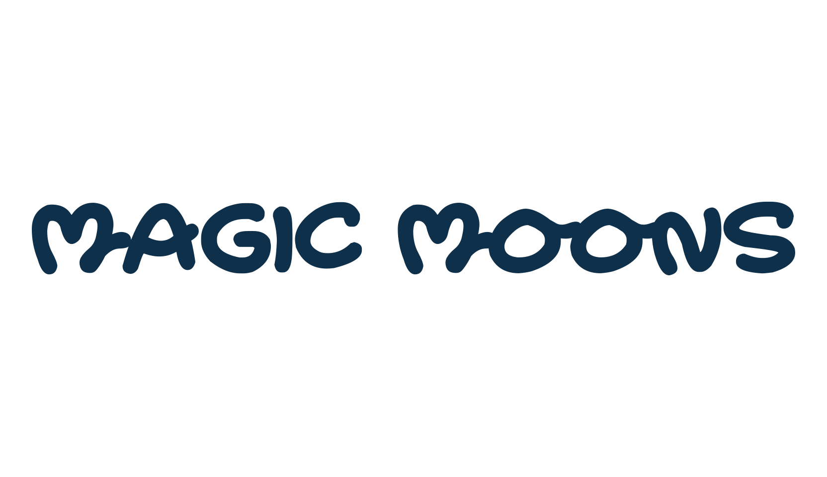 Magic Moons, fancy cartoon decorative font preview