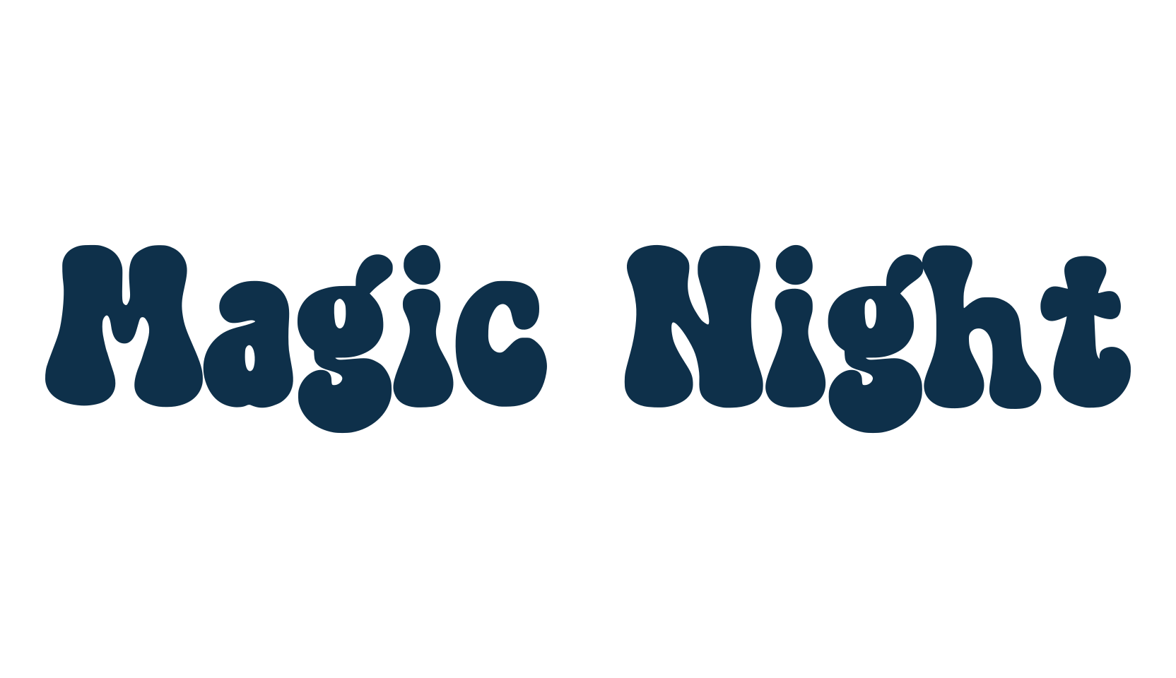 Magic Night, fancy groovy decorative font preview