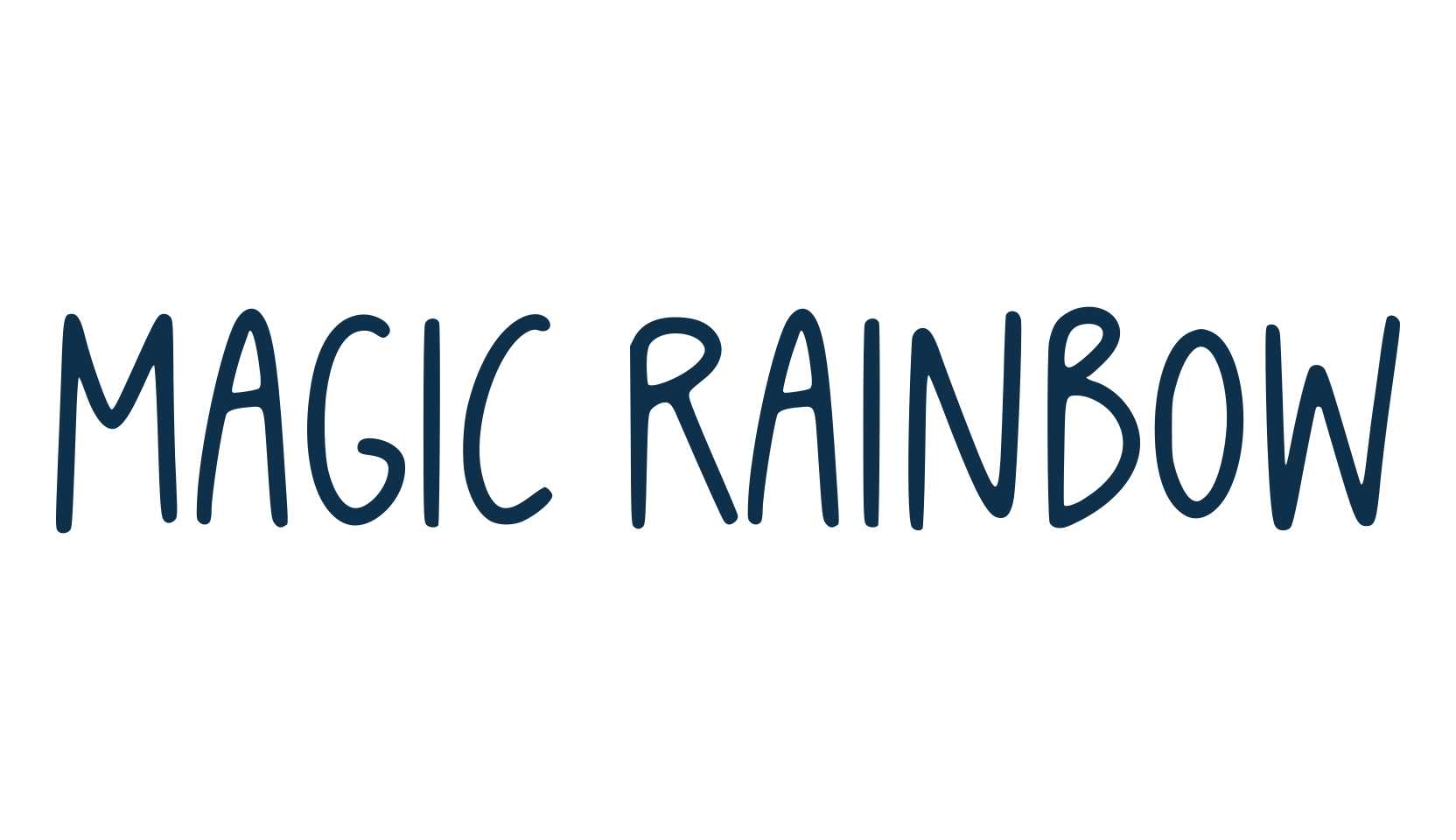 Magic Rainbow, handwriting font preview
