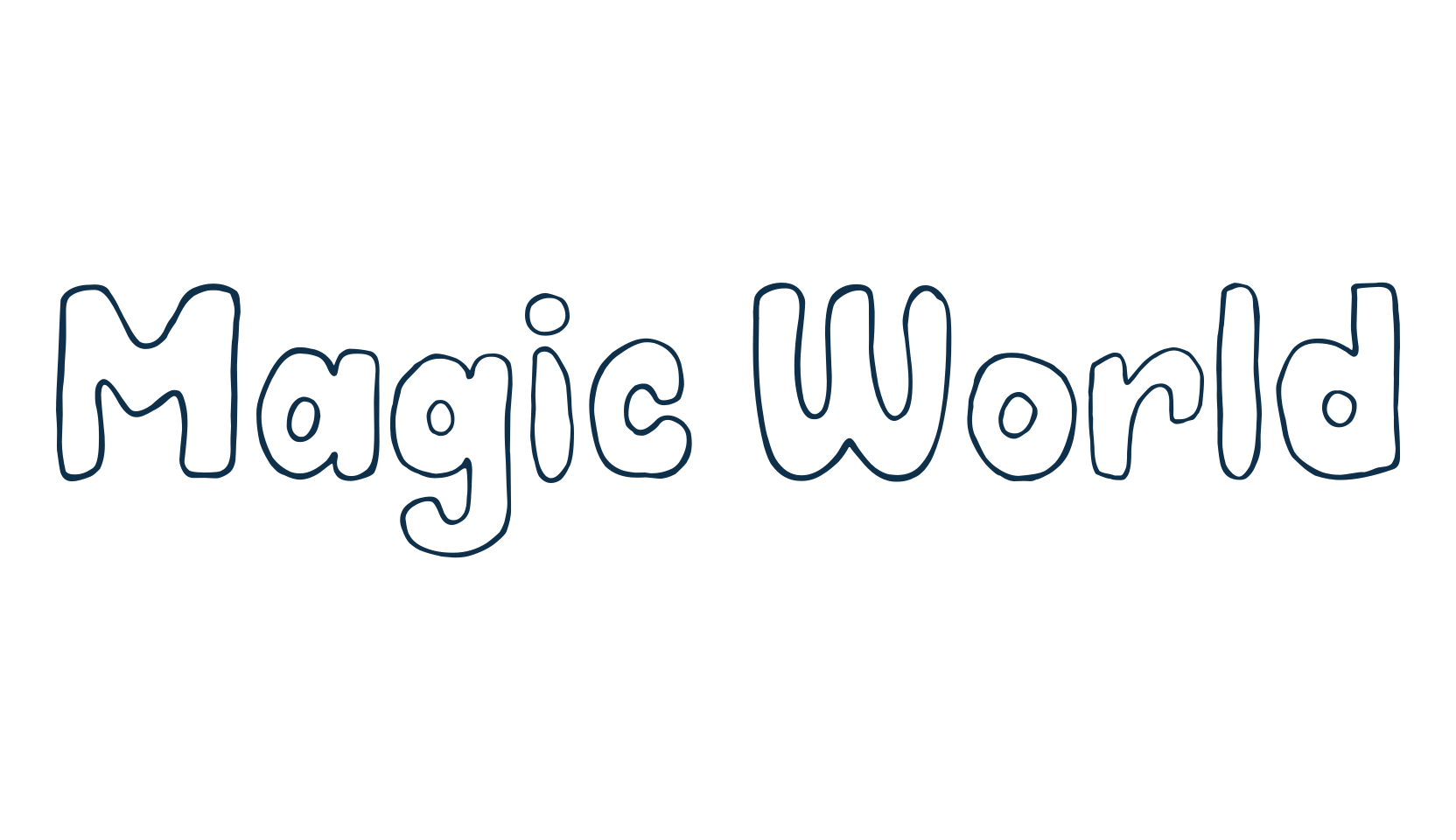 Magic World, fancy cartoon decorative font preview