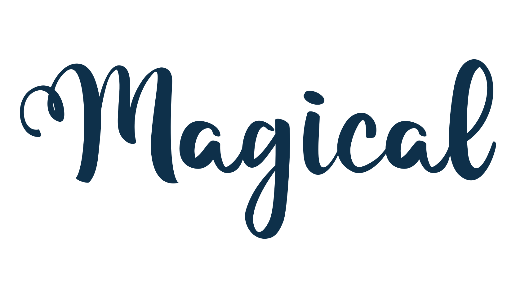 Magical (magical-2), calligraphy font preview