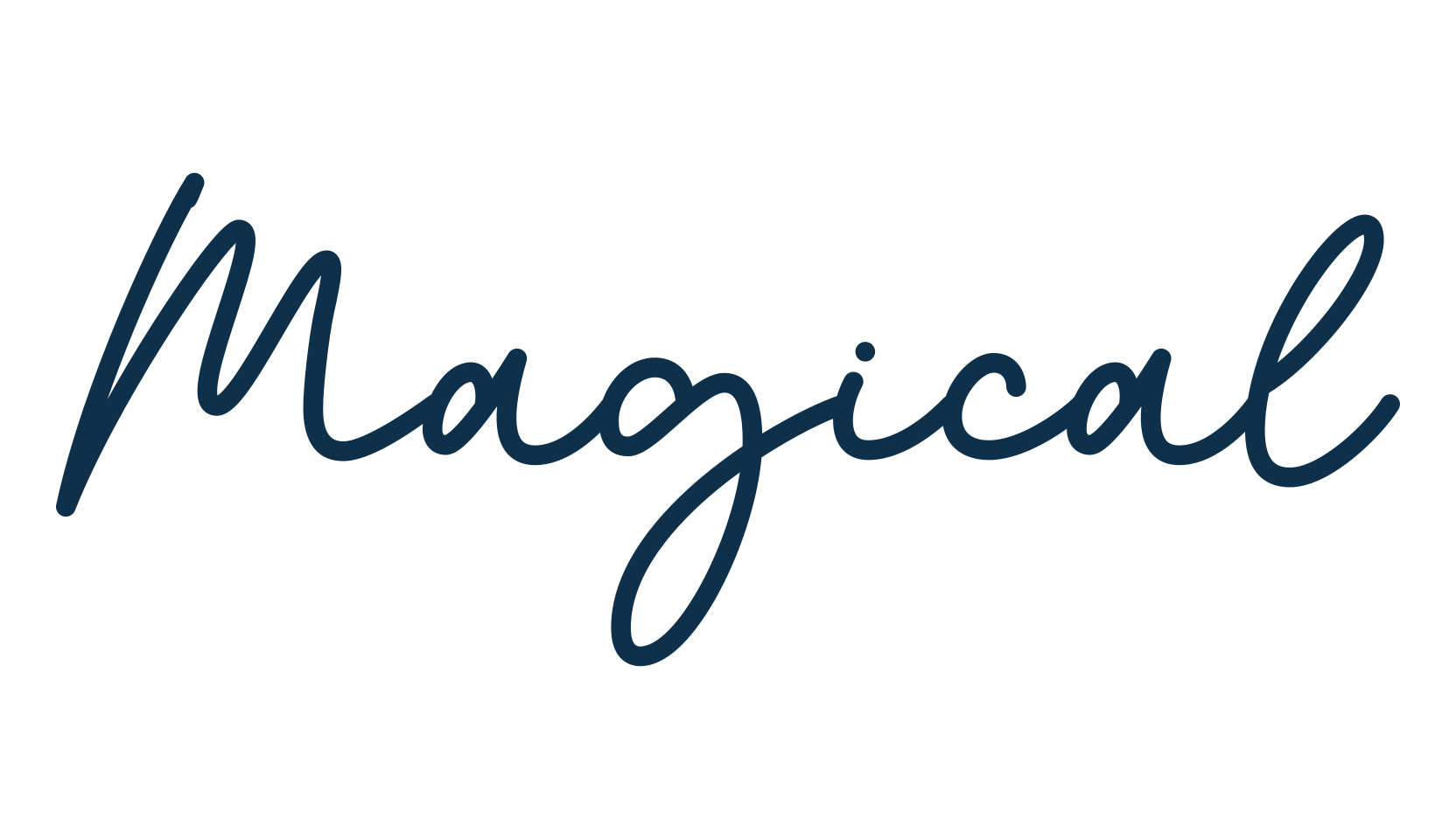 Magical, handwriting font preview