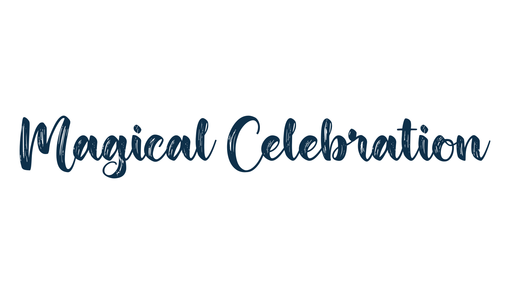 Magical Celebration, script brush fancy decorative calligraphy font preview