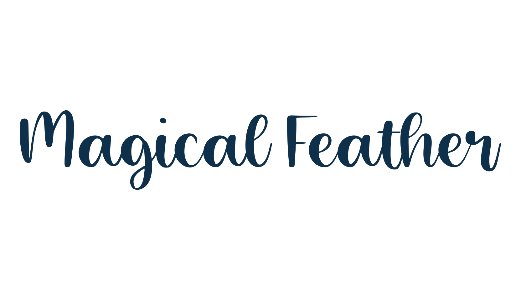 Magical Feather, calligraphy font preview
