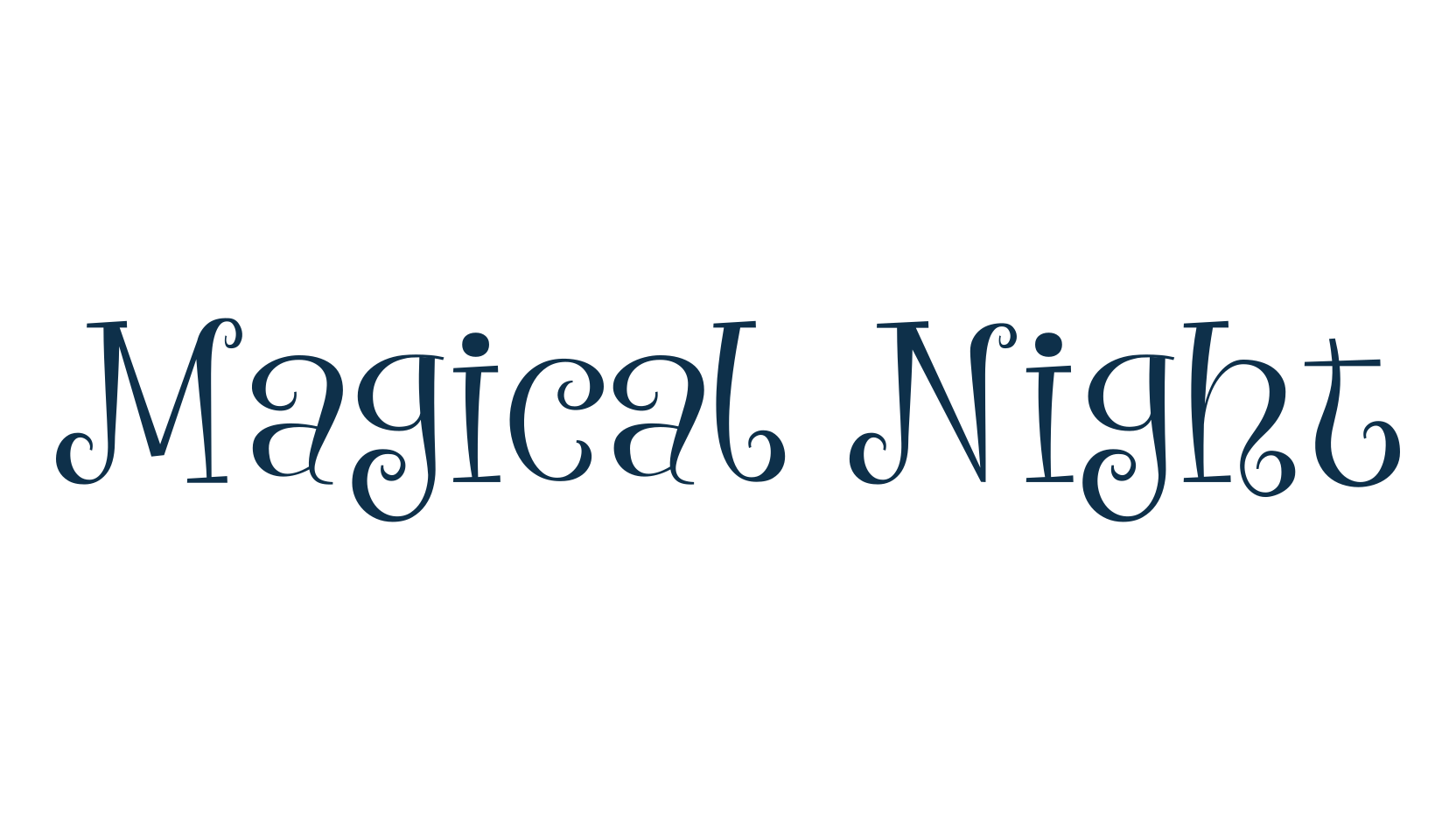 Magical Night, curly font preview