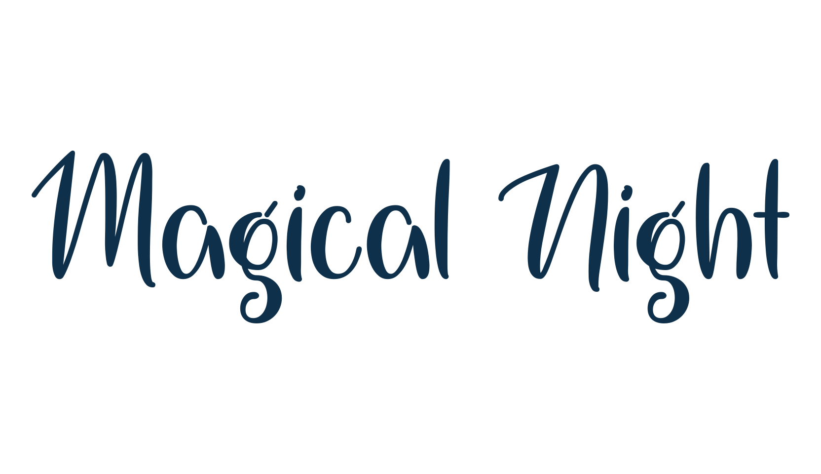 Magical Night (magical-night), fancy various decorative script calligraphy font preview