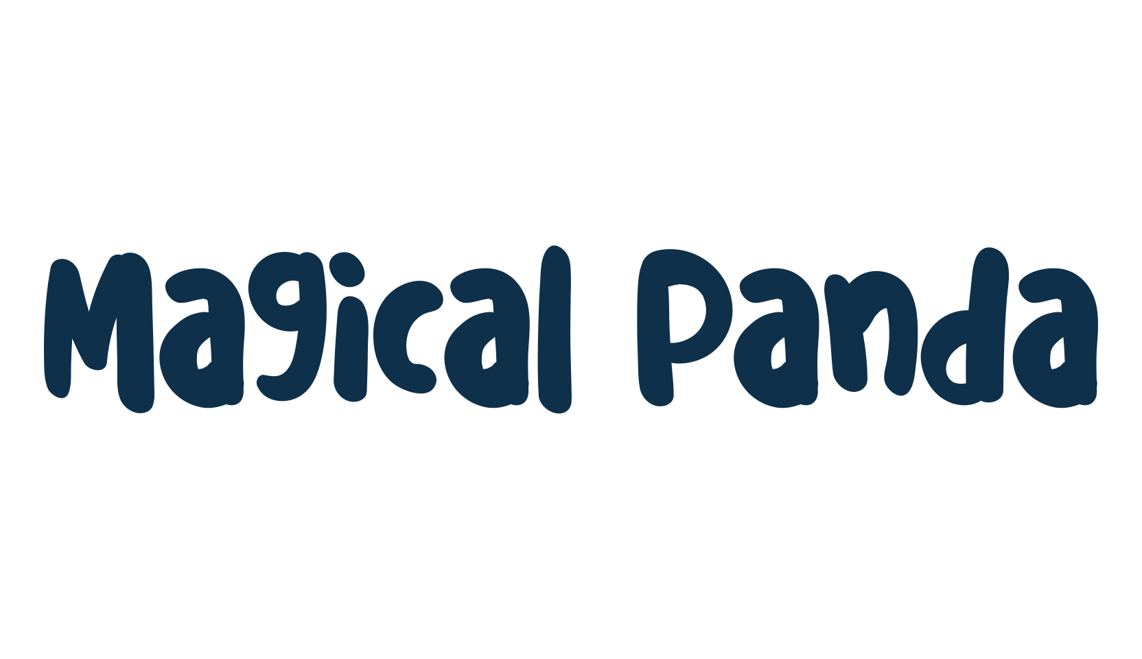 Magical Panda, fancy cartoon decorative font preview