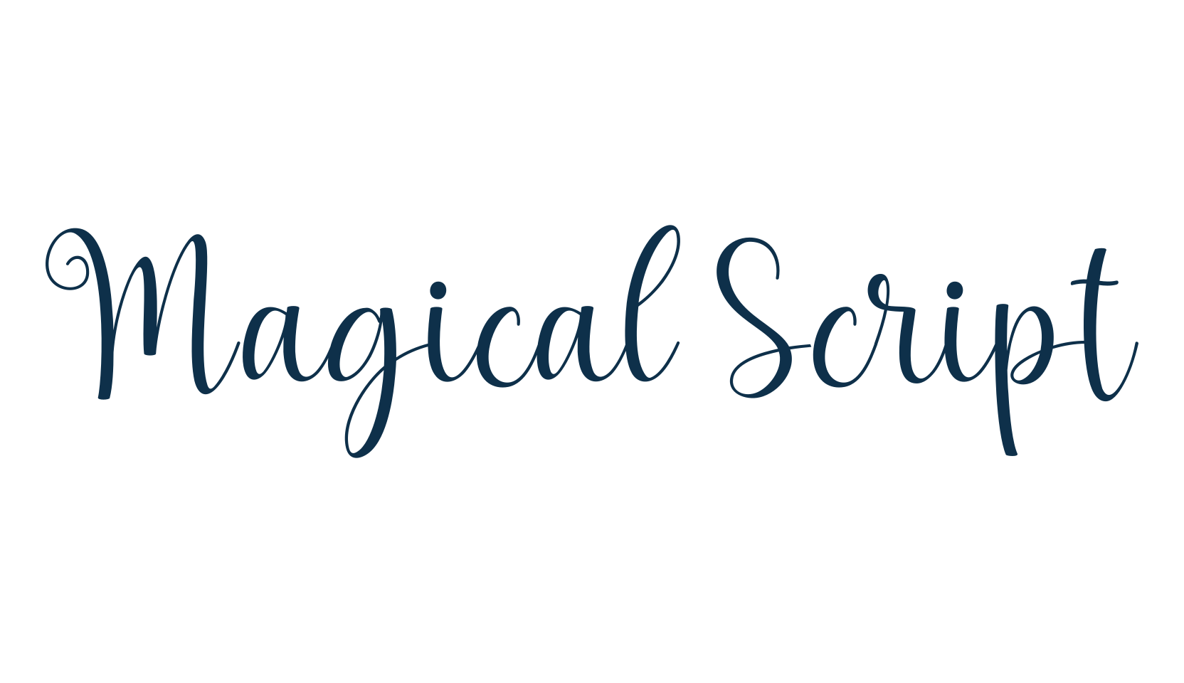 Magical Script (magical-script), calligraphy font preview