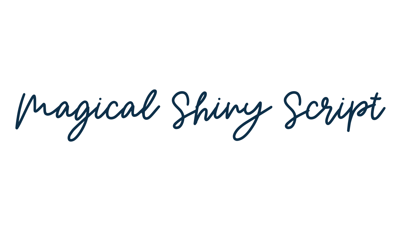 Magical Shiny Script, handwriting font preview