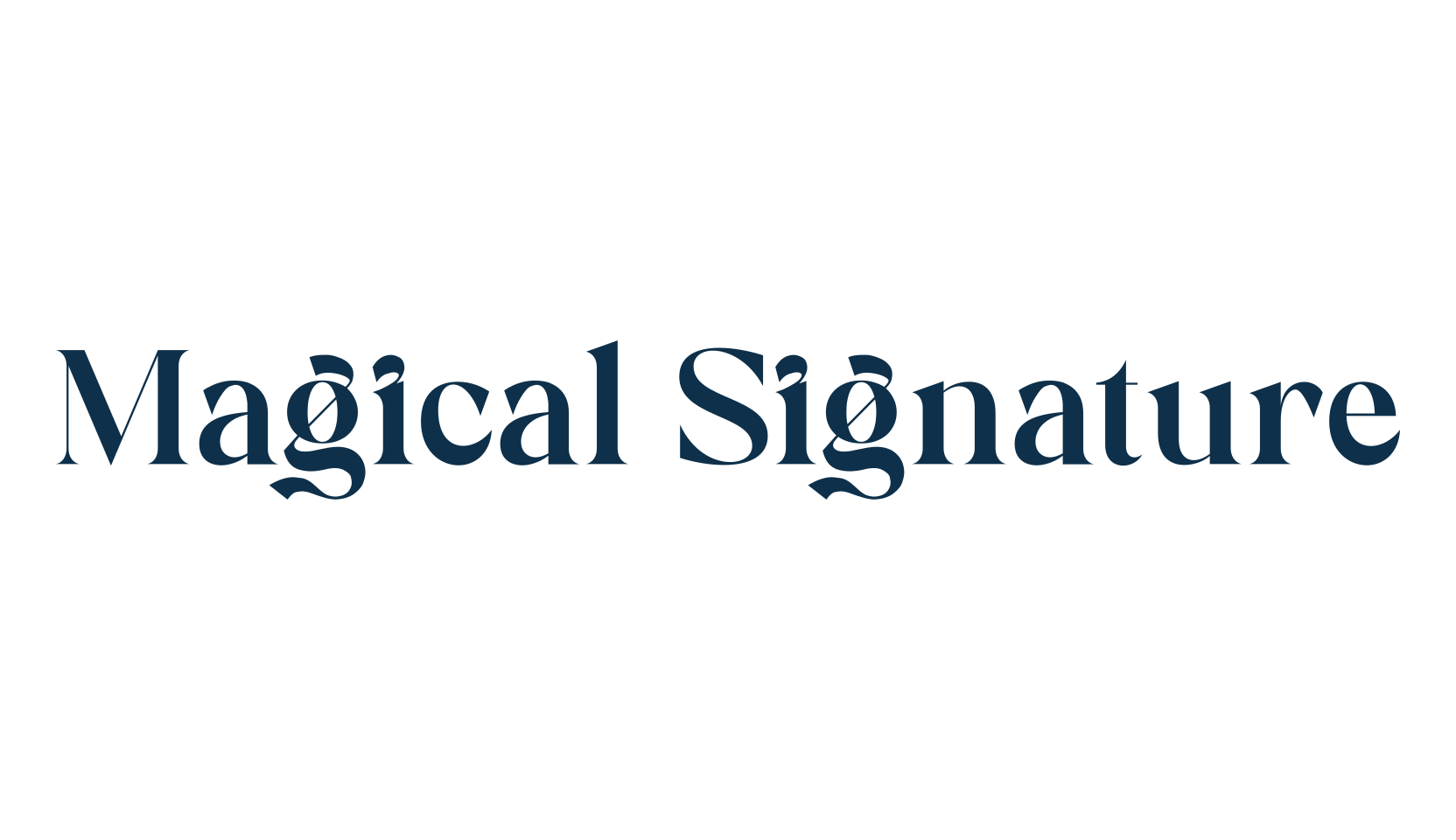 Magical Signature, serif font preview