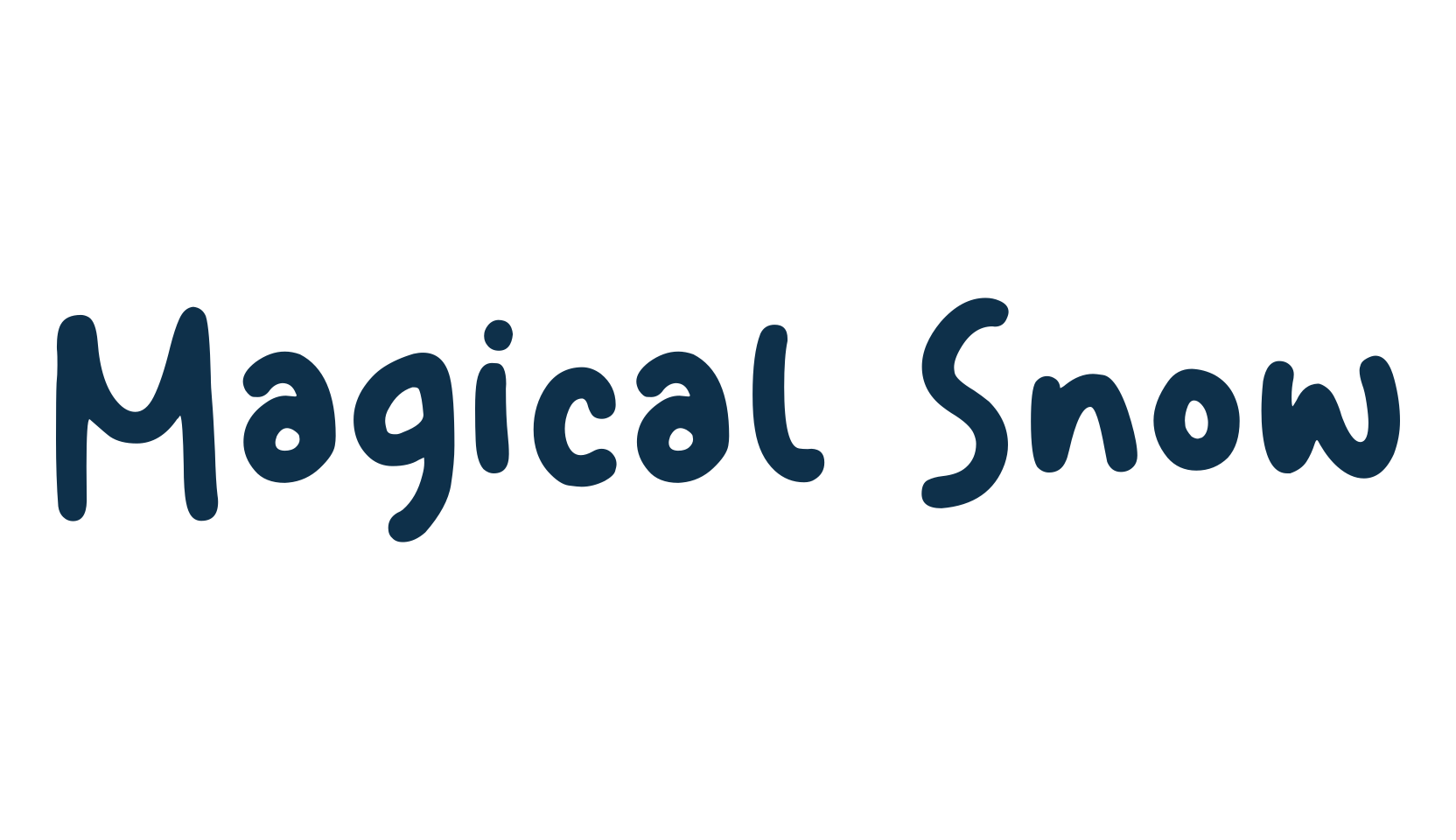 Magical Snow, handwriting font preview