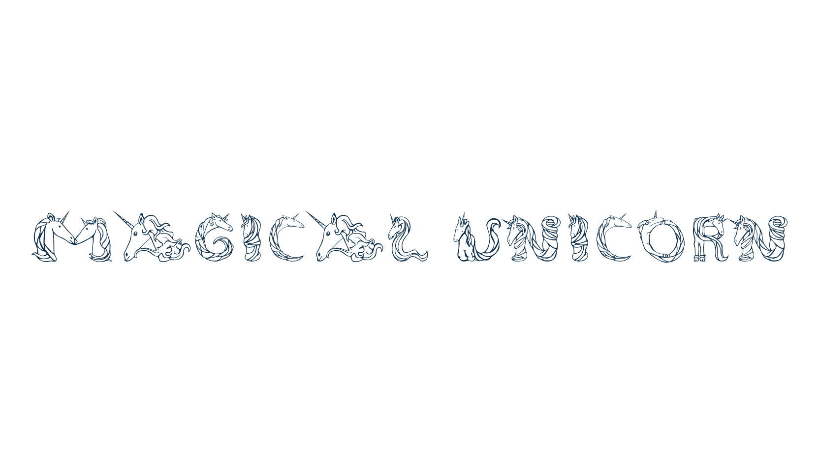 Magical Unicorn (magical-unicorn), fancy decorative font preview