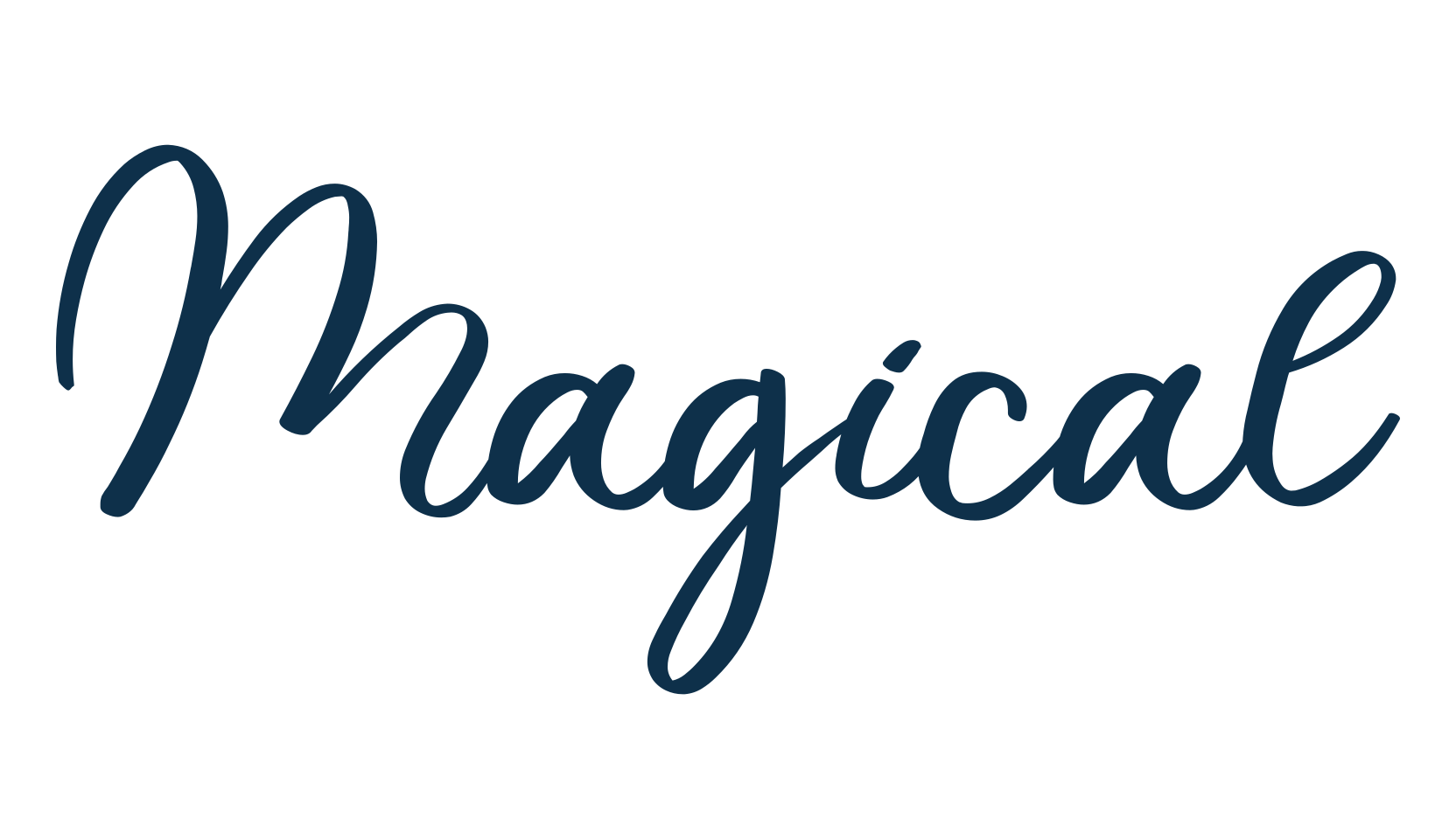 Magical (magical), calligraphy font preview