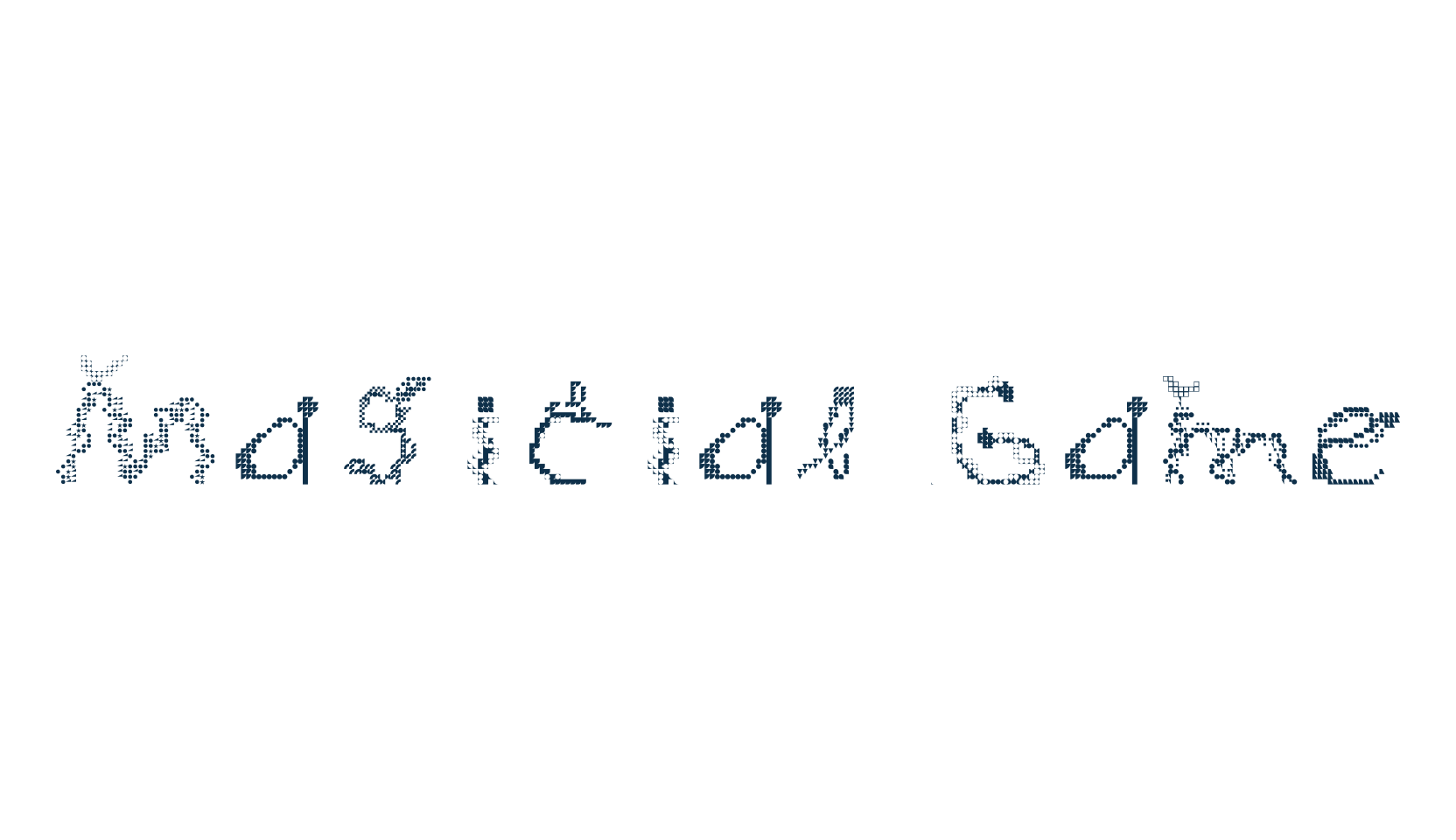 Magicial Game, fancy distorted decorative font preview