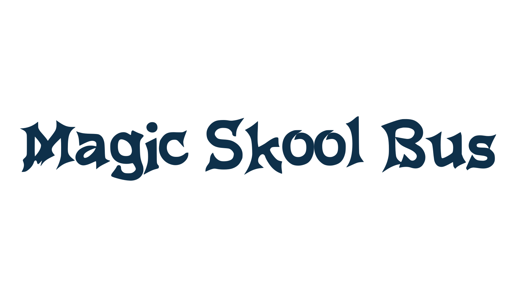 Magic Skool Bus, fancy various gothic font preview