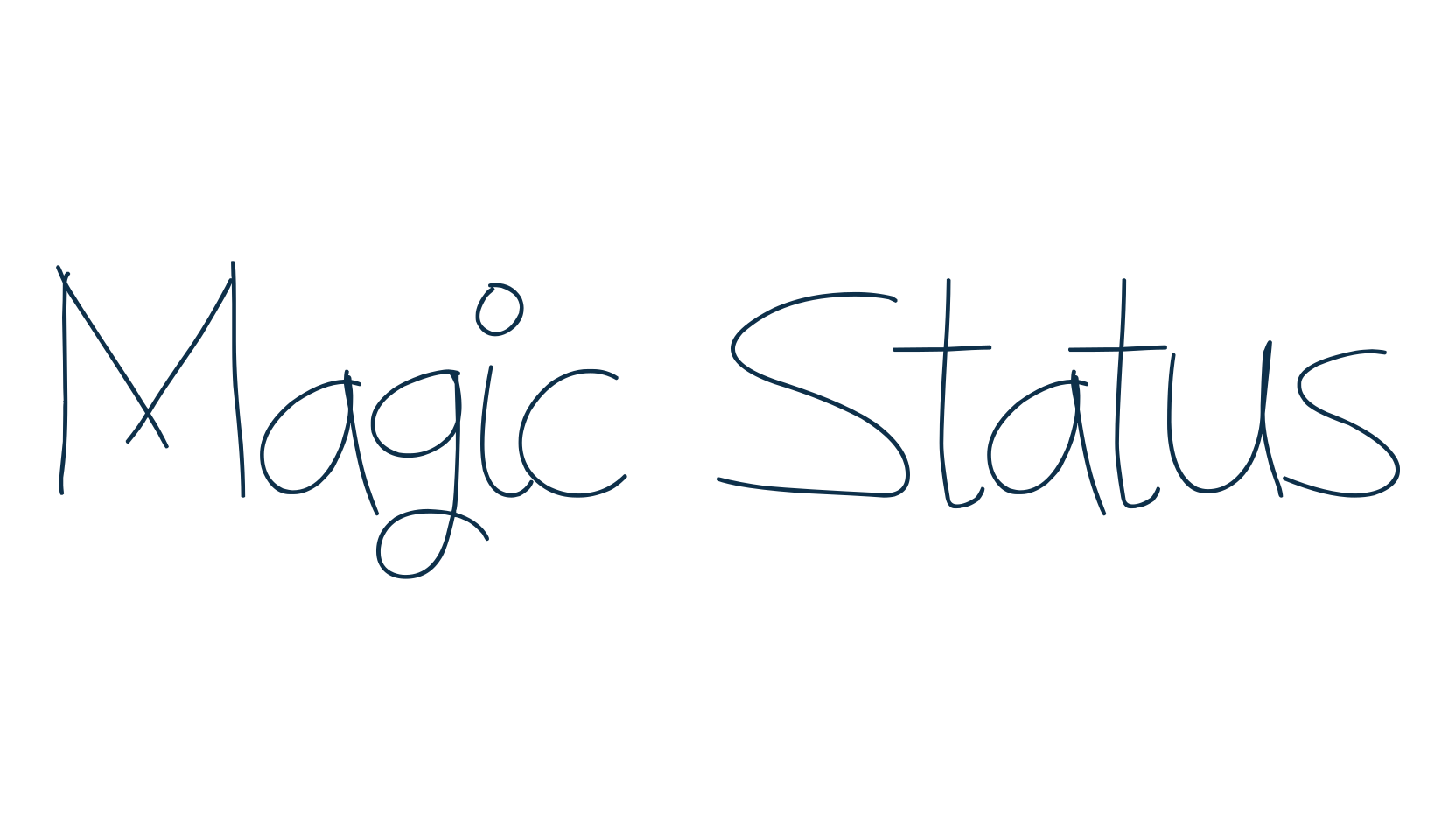 Magic Status, handwriting font preview