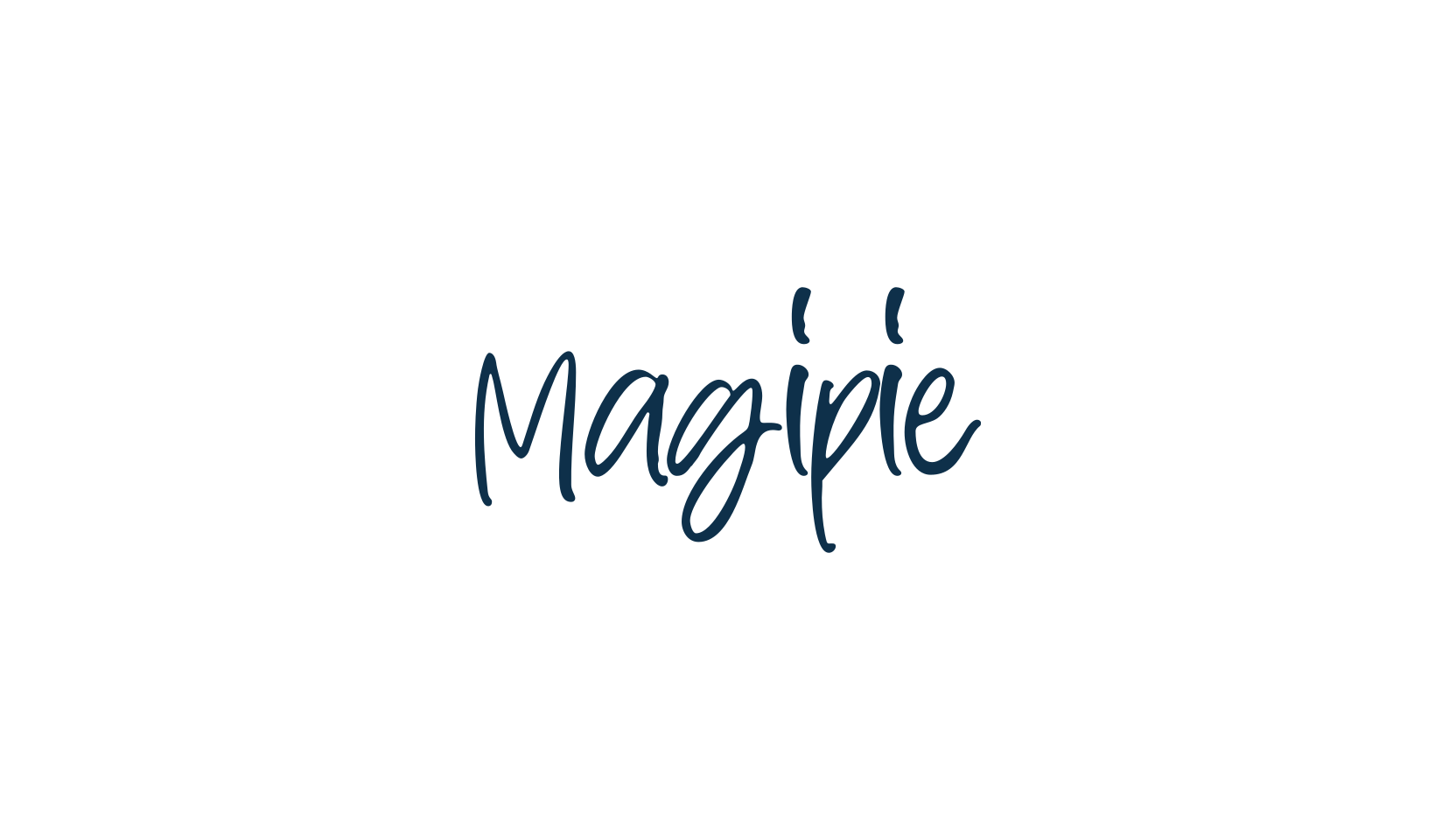 Magipie, script handwritten fancy decorative calligraphy font preview